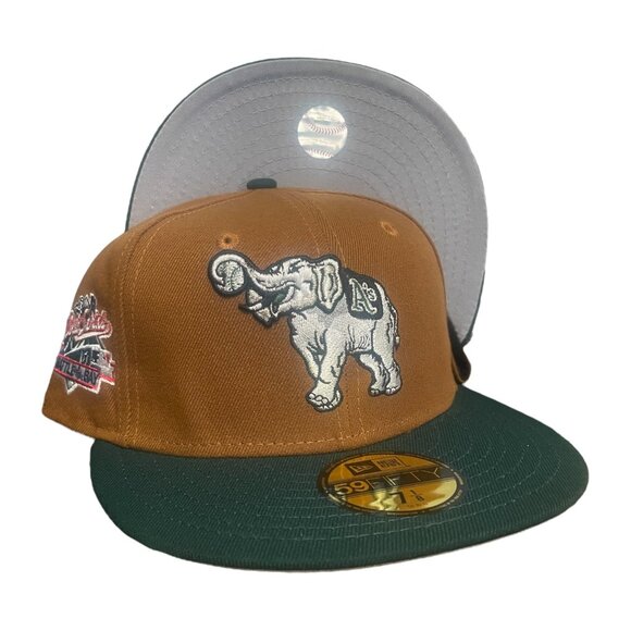 New Era Oakland Athletics 59FIFTY Fitted Hat Cap World Series Patch - Picture 1 of 6